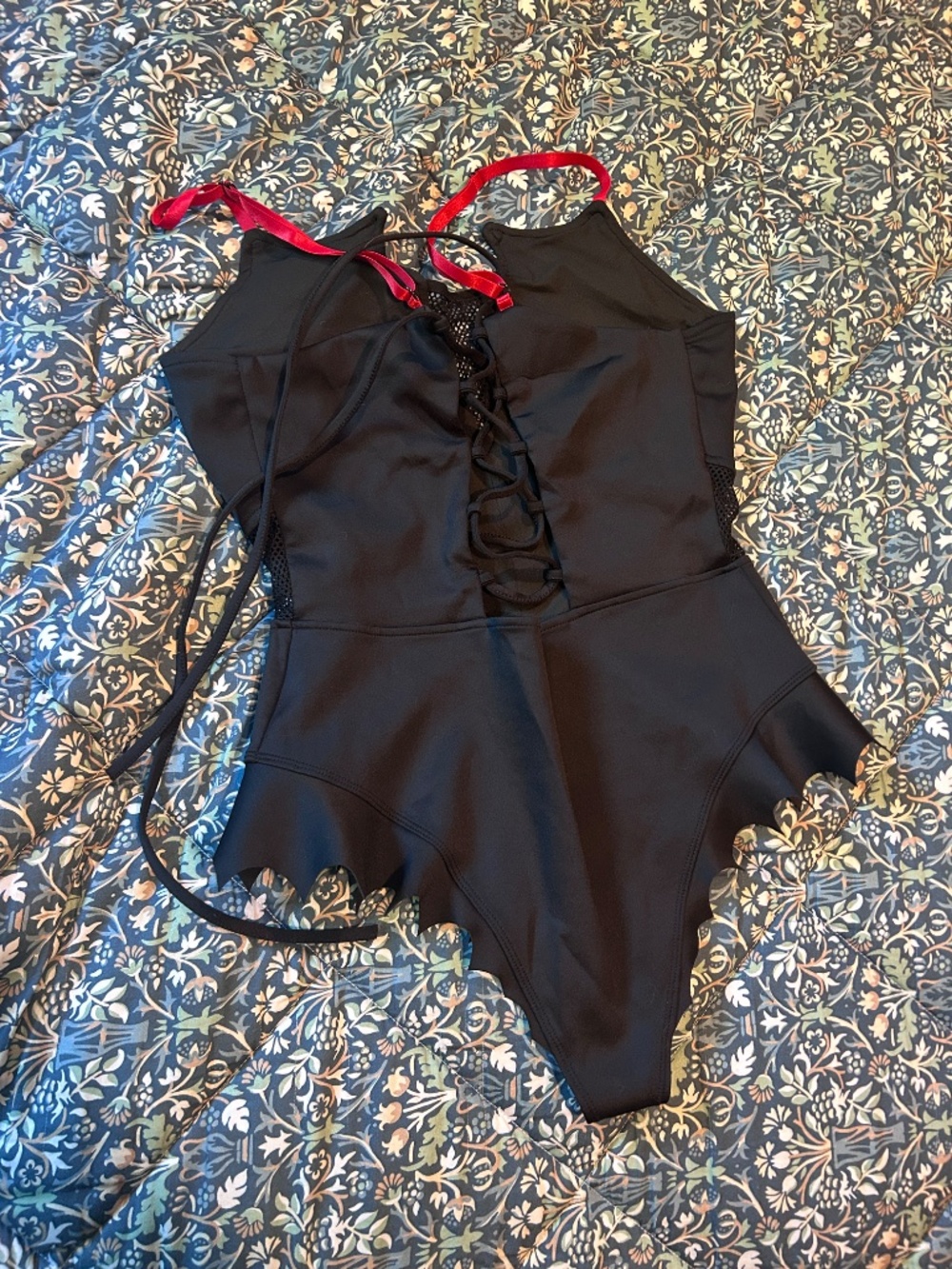 Dracula's Daughter One Piece Goth Swimsuit - Picture 3 of 6